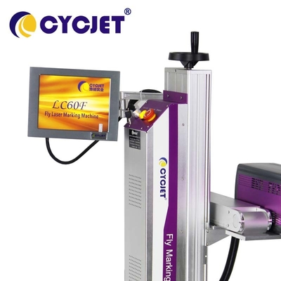 Flying CO2 Laser Marking Machine 50W Product Line For Glass Bottle 110mm*110mm