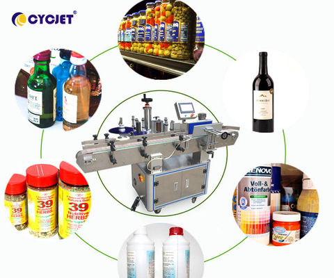 Cylindrical Semi Automatic Labeling Machine CLB-130 Stationery Self Adhesive Labeling Machine